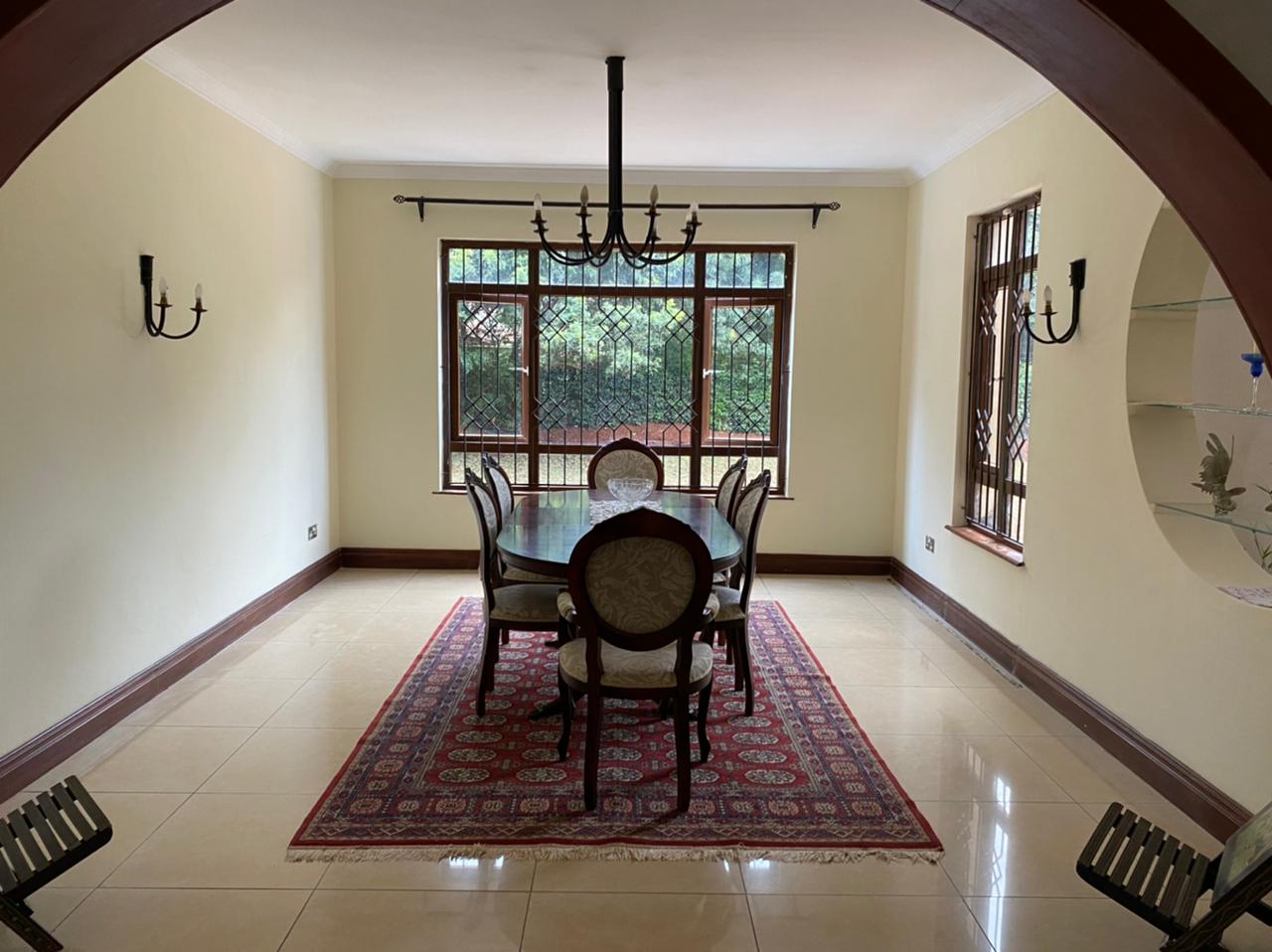 5 bedrooms Villa all bedrooms en-suite for rent at Ksh400k located in Kitisuru in a gated community but own compound sitting on half acre. With a spacious kitchen, dining area, study room15